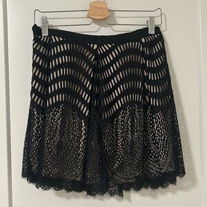 Anna Sui Sonja laser cut mini skirt